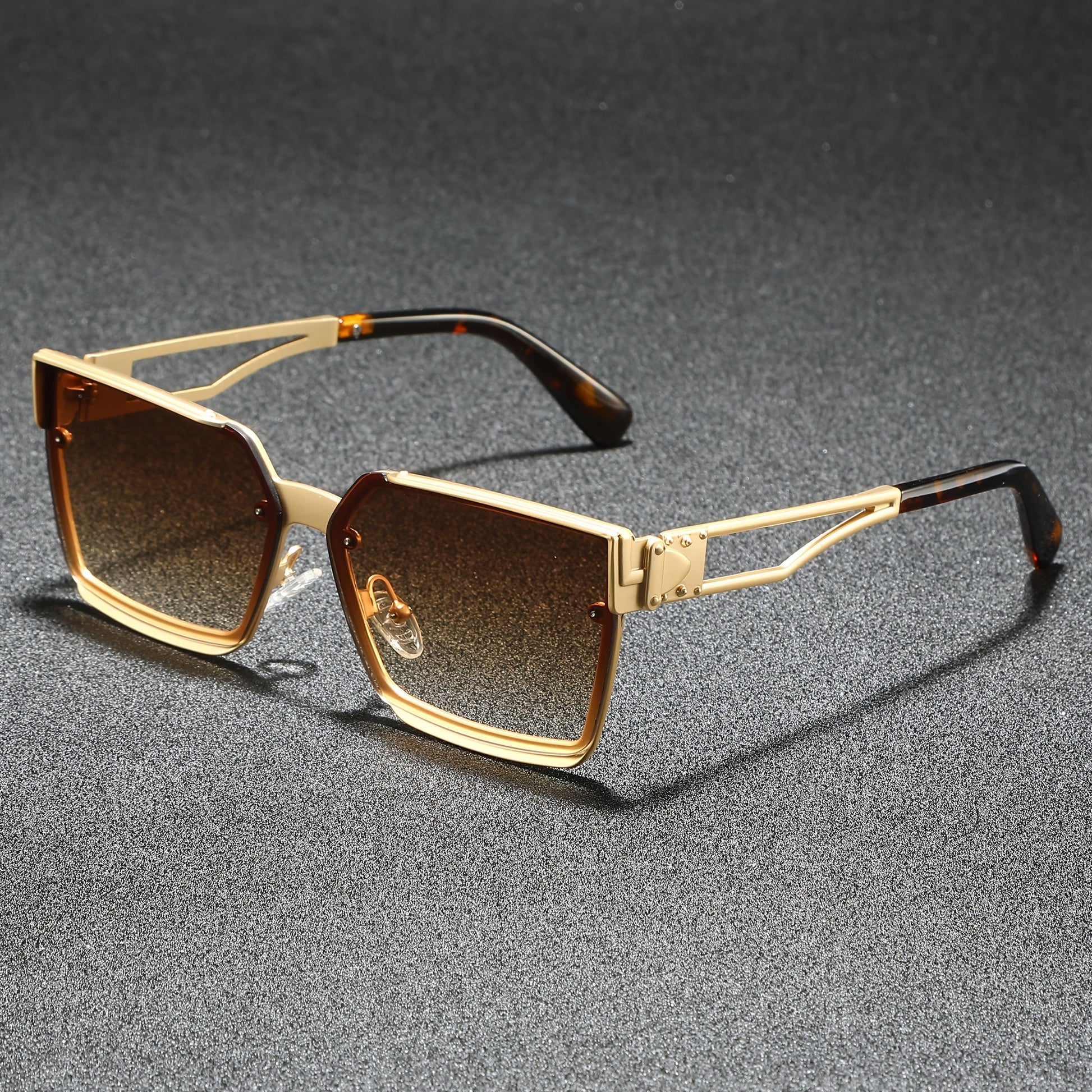 Classic retro half-frame everyday shades for men | Viridian -2