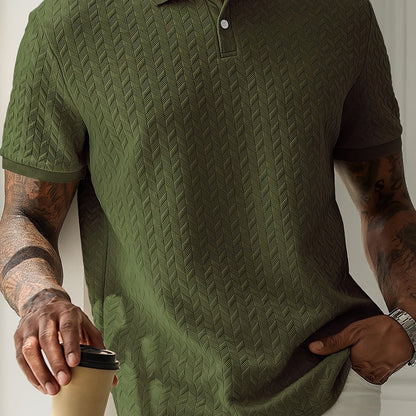 Classic textured everyday polo shirt for men | Ellison -11