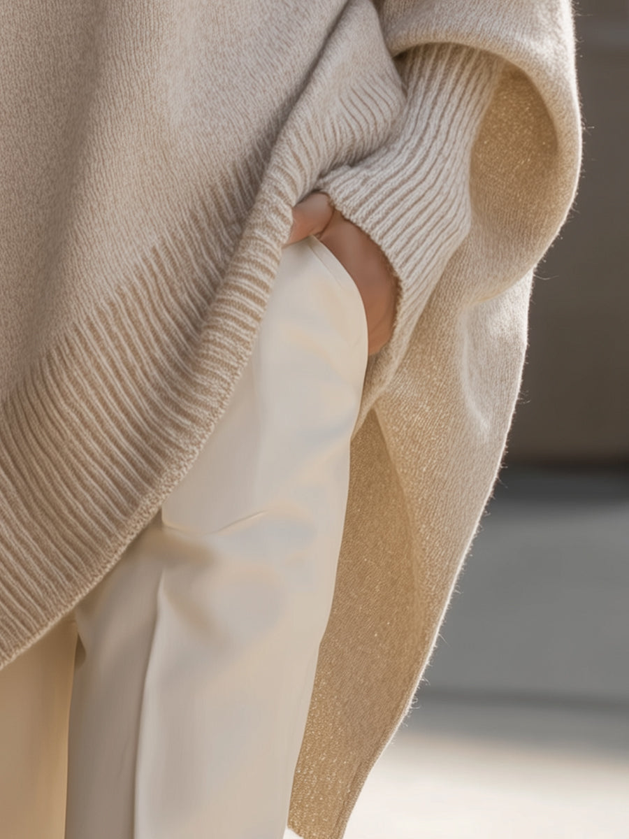 Effortless oversized everyday poncho coat for women | Mandy -5