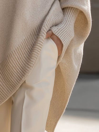 Effortless oversized everyday poncho coat for women | Mandy -5