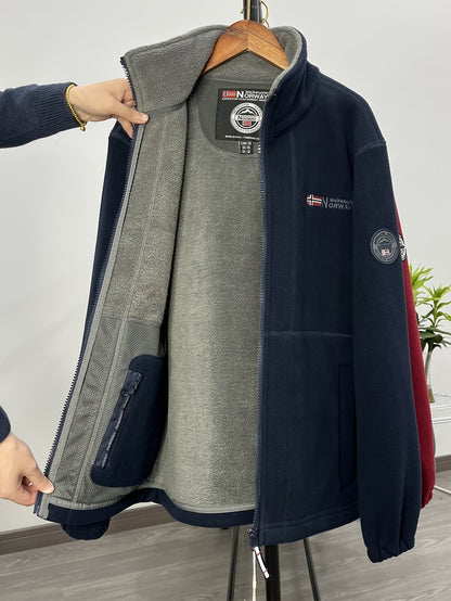 Outdoor performance fleece jacket high coat for men | Rowan -2
