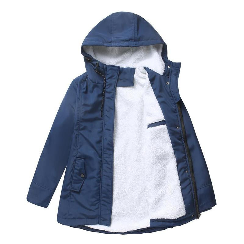 Thick hooded quilted-lining winter coat for women | Amina -5