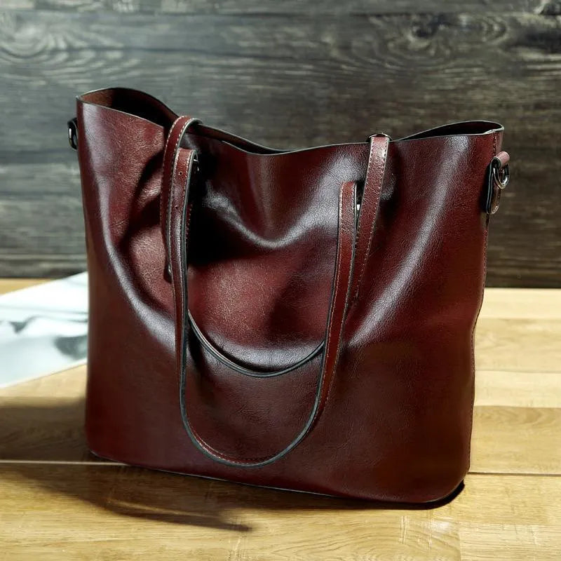 Vintage leather shoulder handbag for women | Nicole -3