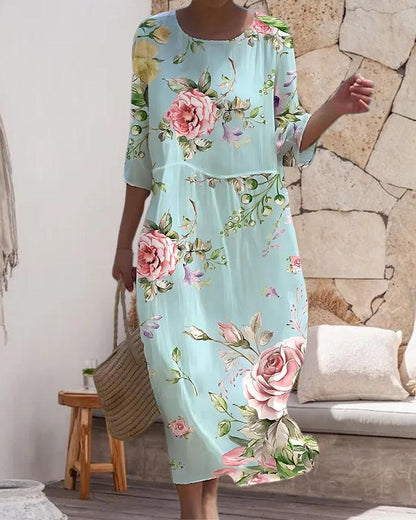 Hillary elegant floral dress for women -2