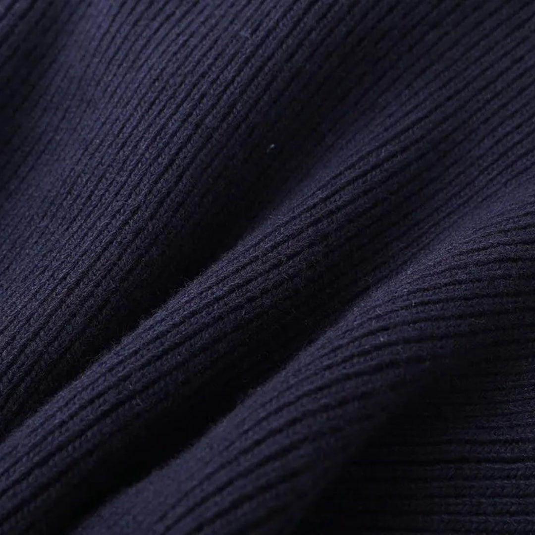 Knit cardigan with contrast trim for women | Selene