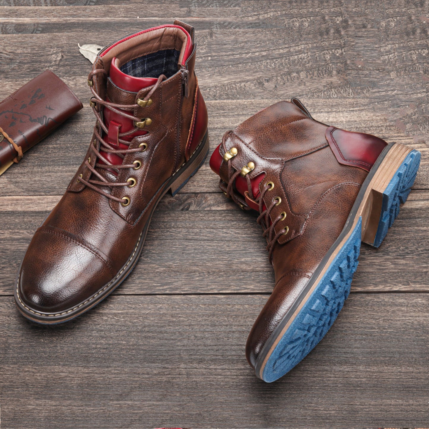 Heritage brogue boots with classic detailing for men | Maxwell