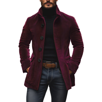Slim-fit corduroy coat for men | Emerson -14