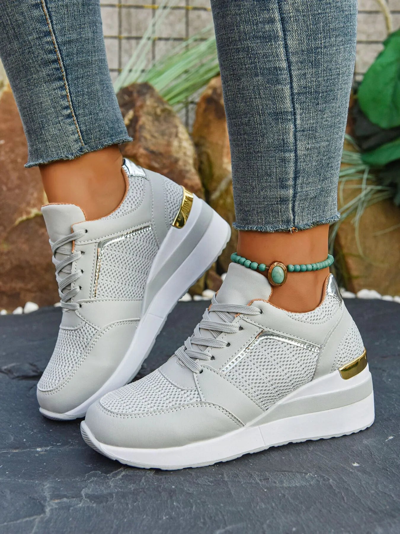 Trainers marche shoes sport mesh respirant for women | Elune -4
