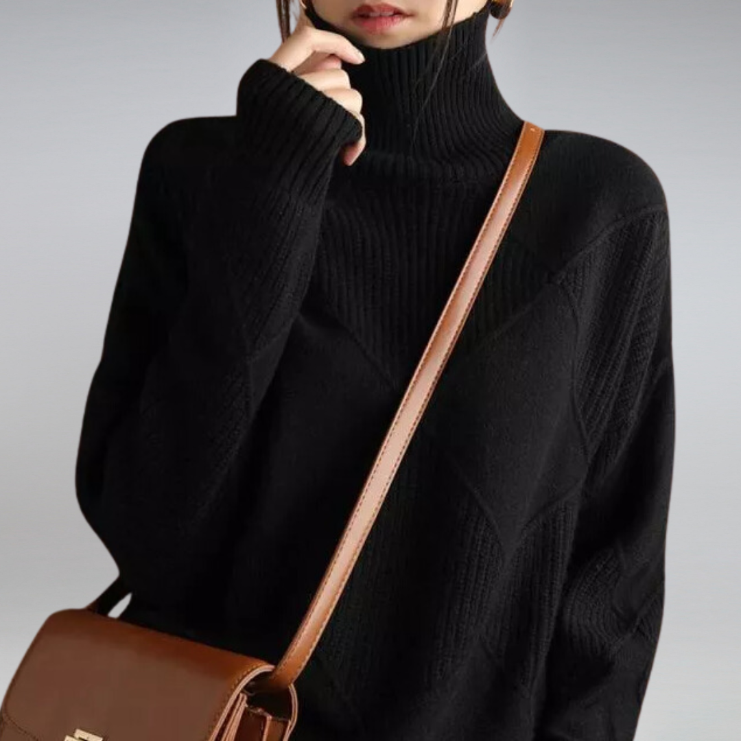 Soft jumper roll-neck for women | Seraphine -6