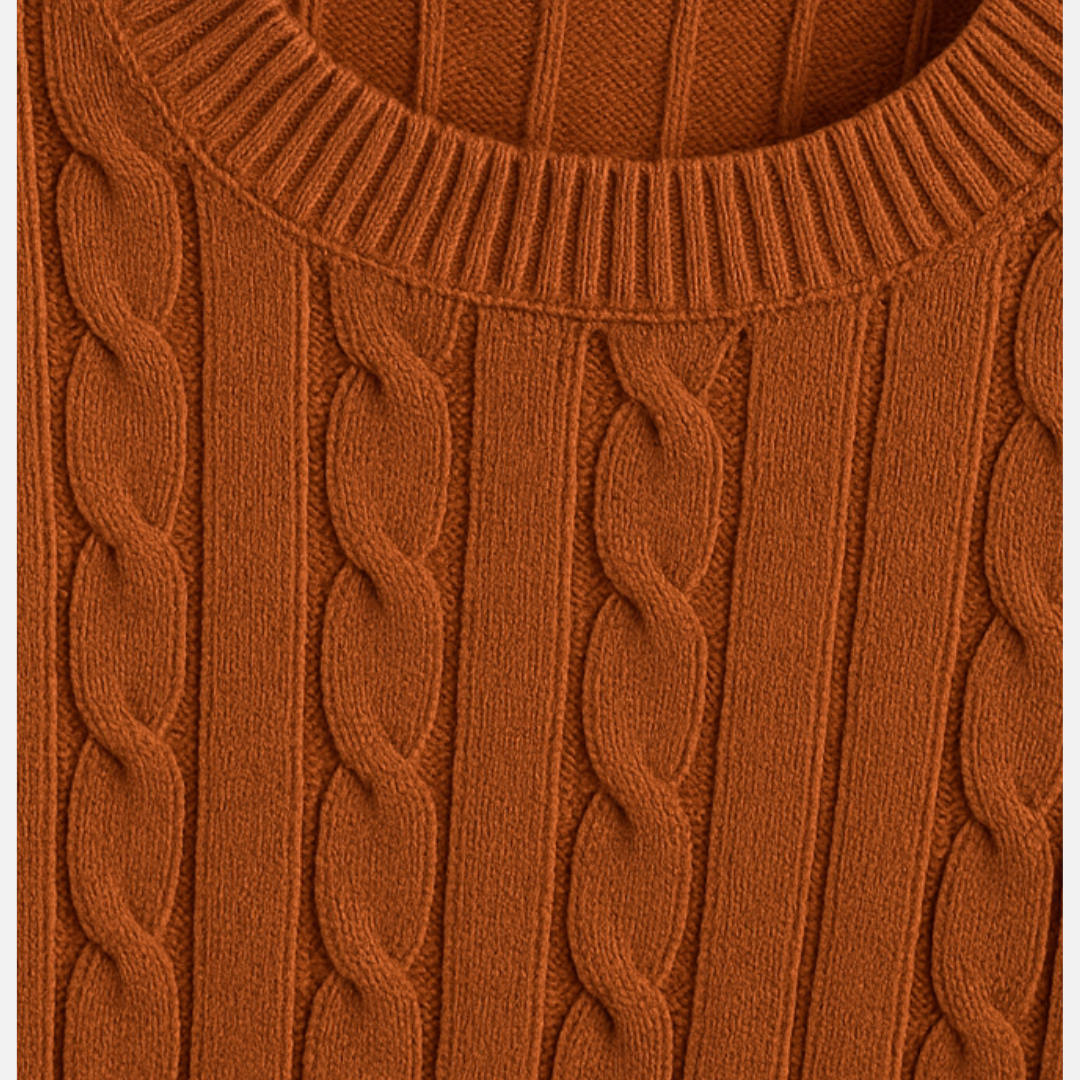 Classic cable-knit pullover everyday jumper for men -9