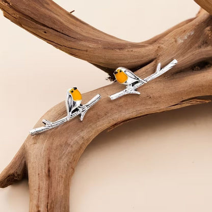 Bird earrings with robin-inspired design for women | Robinelle