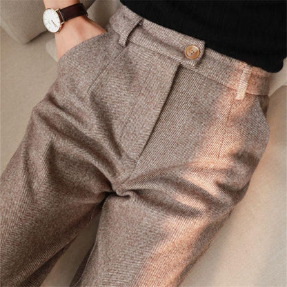 Heritage herringbone tailored trousers for men | Alden