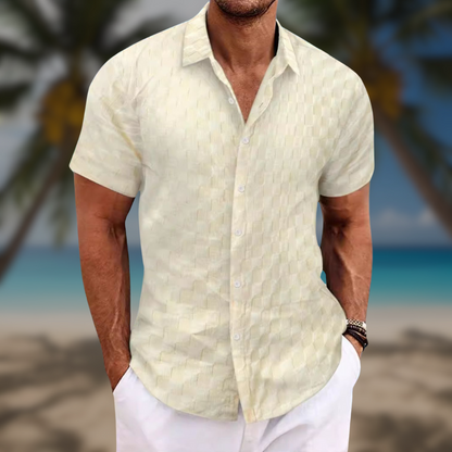Aurelle casual short-sleeve button-up shirt for men