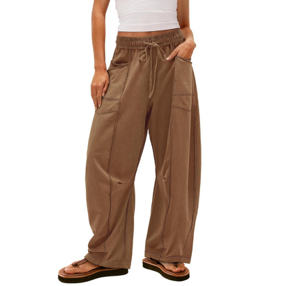 Comfy baggy-leg everyday lounge trousers for women | Avanita -9