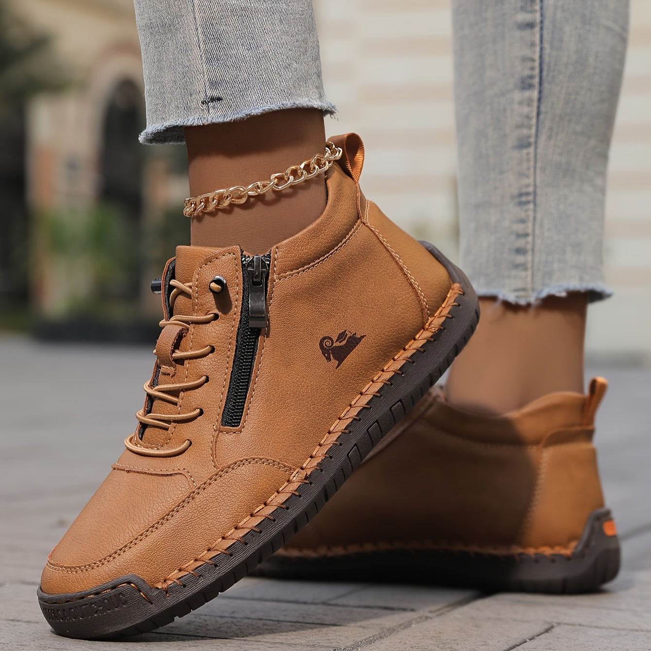 Zip-up orthopaedic everyday shoes for women | Helena -8