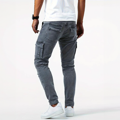 Cargo denim trousers for men | Hunter -3