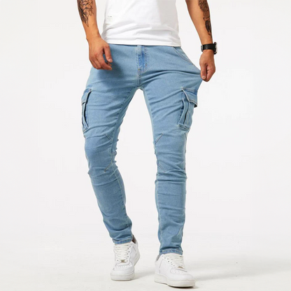 Cargo denim trousers for men | Hunter -6