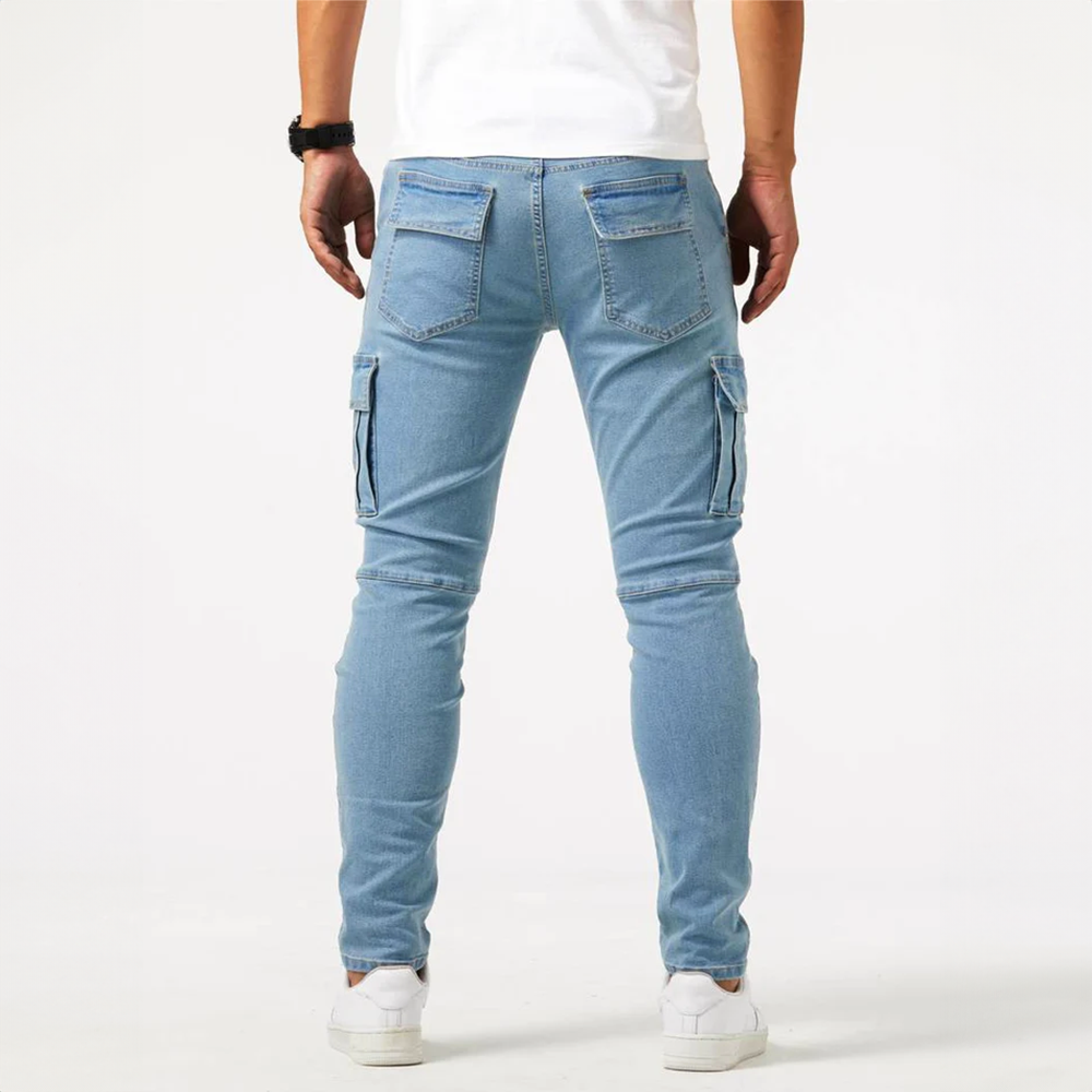 Cargo denim trousers for men | Hunter -7