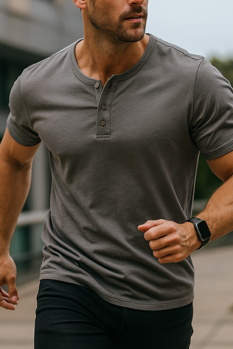 Short sleeve button shirt for men -2