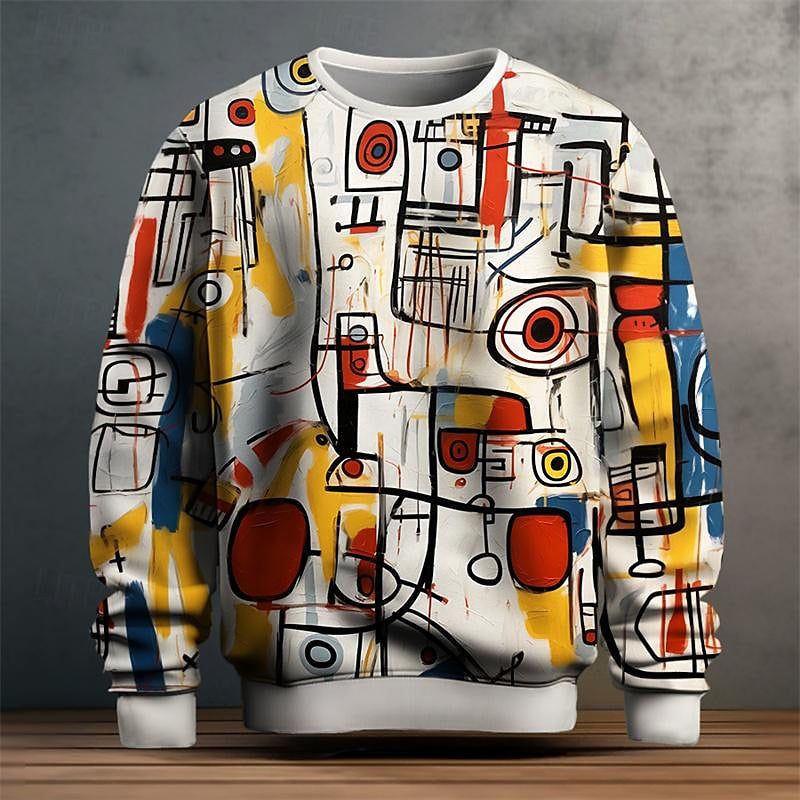Art-inspired patterned jumper for men | Orion -1
