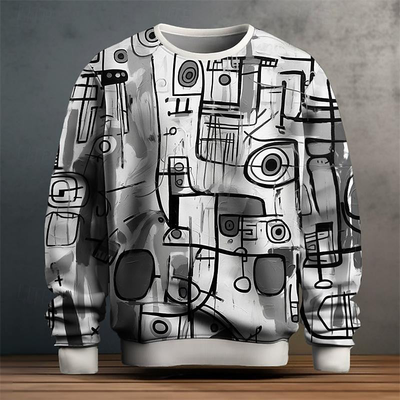 Art-inspired patterned jumper for men | Orion -2