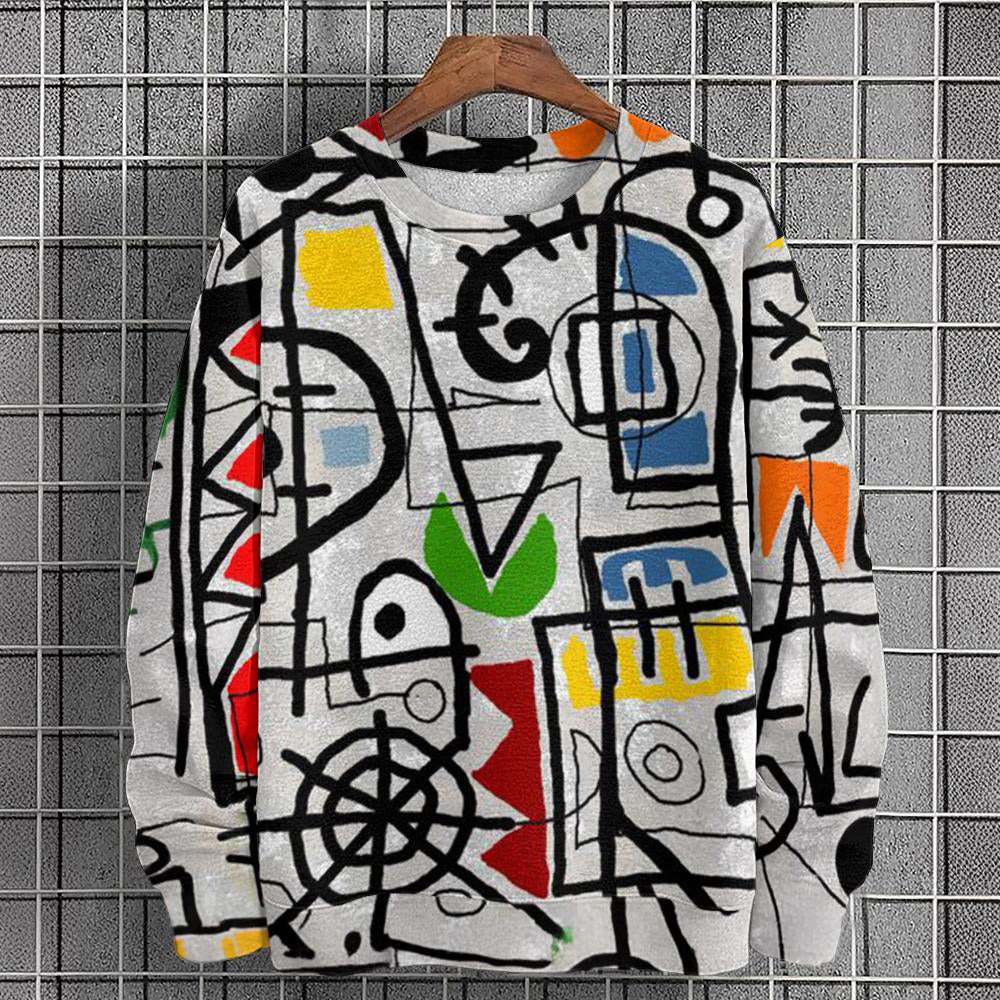 Art-inspired patterned jumper for men | Orion -4