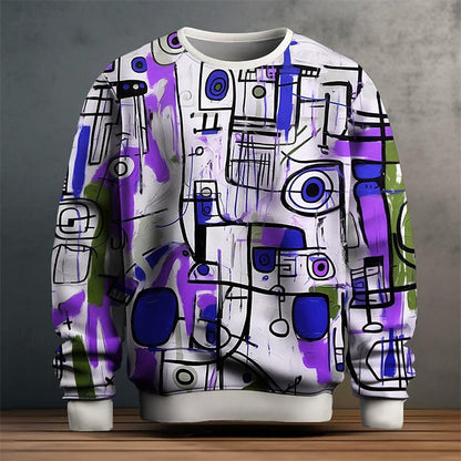 Art-inspired patterned jumper for men | Orion -5
