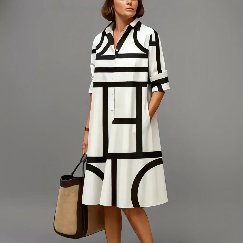 Elegant timeless midi dress for women | Clara -6