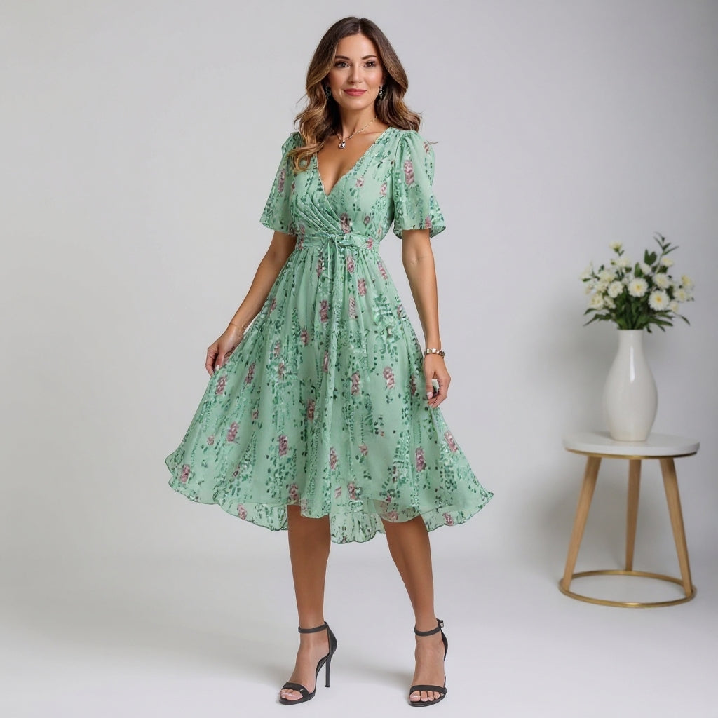 Elegant colourful dress for women | Liora -2
