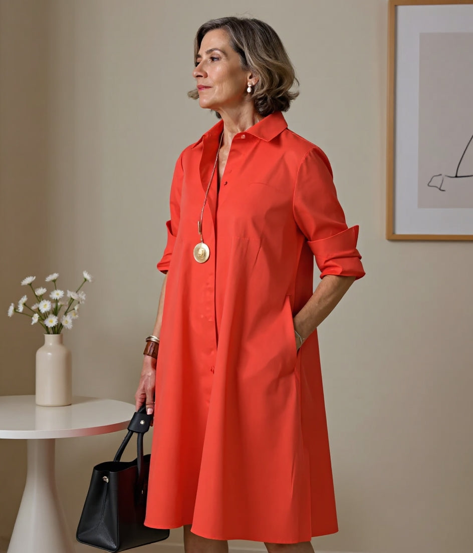 Clara elegant versatile midi dress for women | Timeless -9