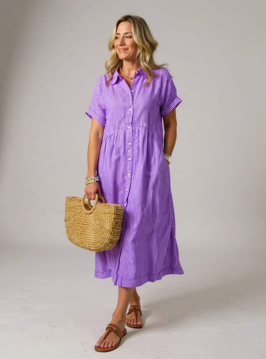 Fashionable striped shirt for women -8