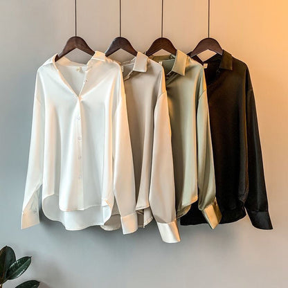 Elegant classic blouse with refined silhouette for women | Andrea