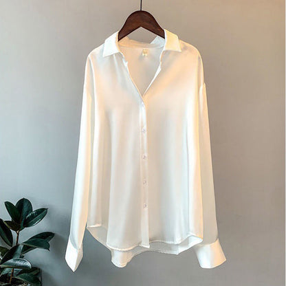 Elegant classic blouse with refined silhouette for women | Andrea