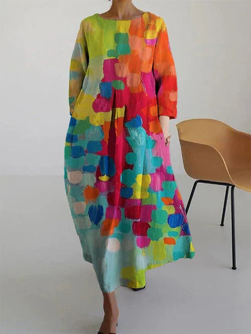 Floral summer dress flared fit trousers for women | Mariselle -4