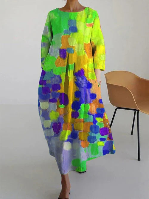 Floral summer dress flared fit trousers for women | Mariselle -2