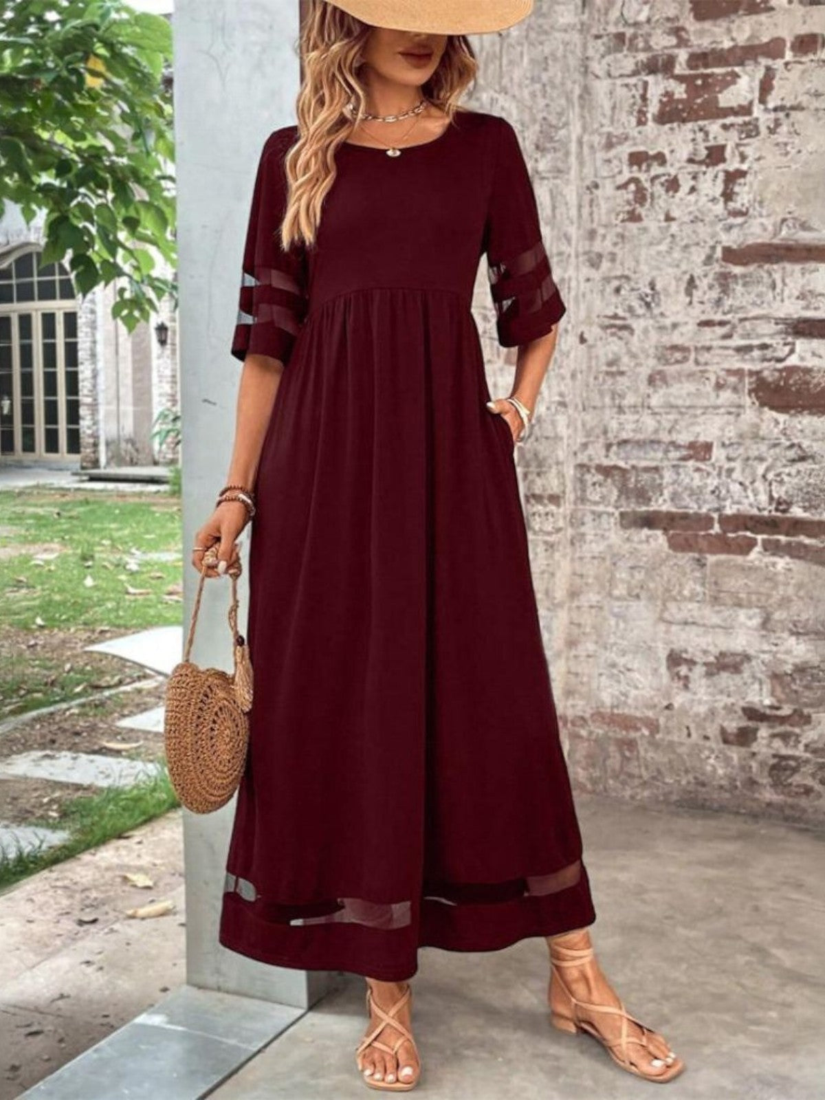 Chic tummy flattering coverage dress for women | Esme