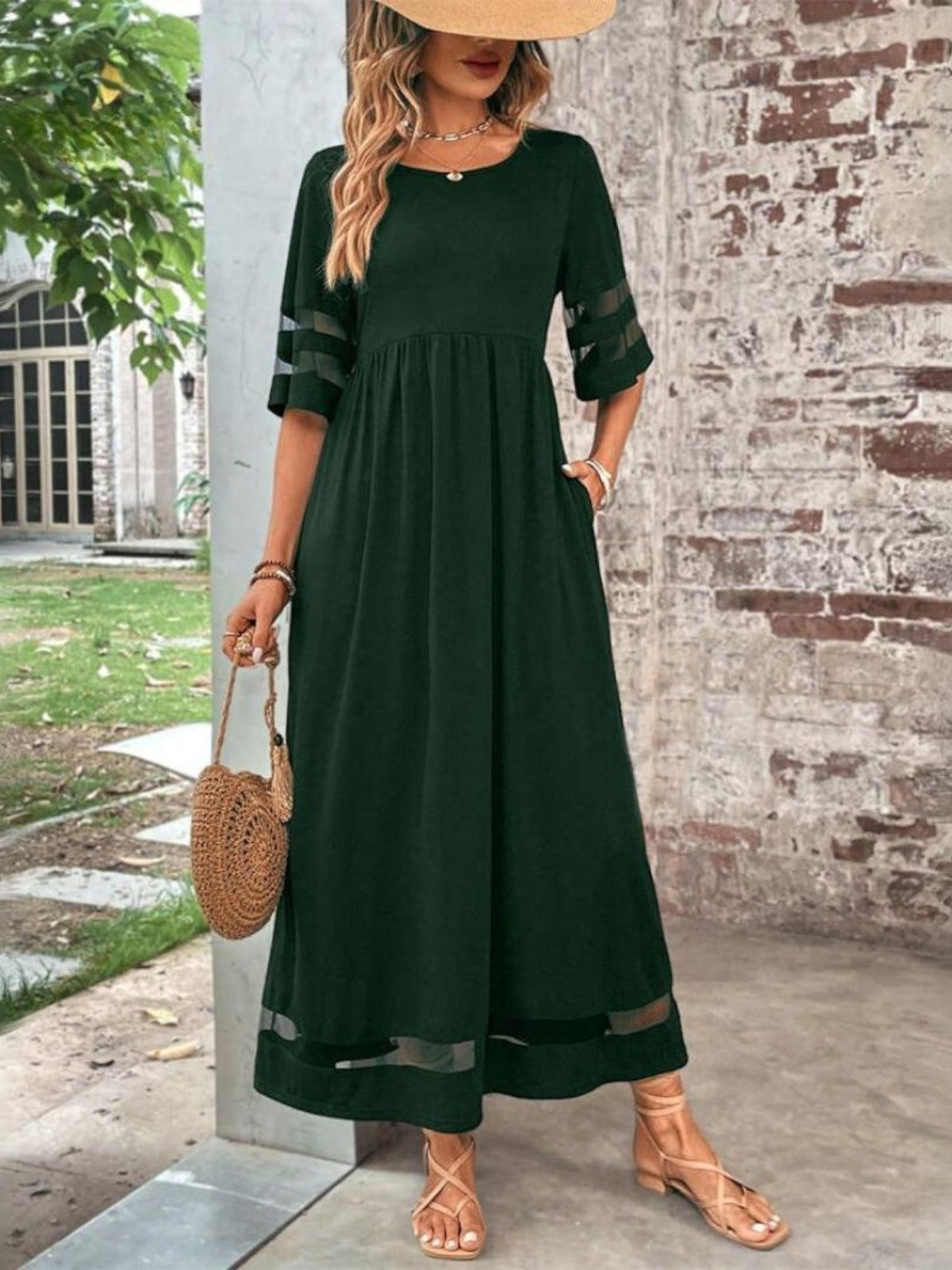 Chic tummy flattering coverage dress for women | Esme