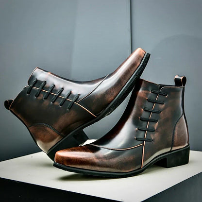 Classic leather everyday dress boots for men | Samuel Thatcher -3