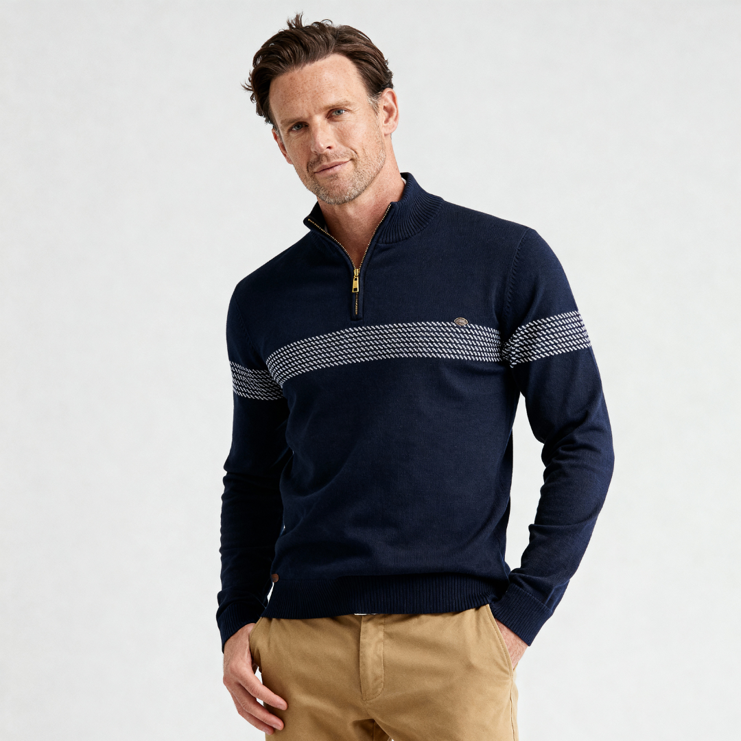 Classic heritage stripe everyday jumper for men | Durham -4