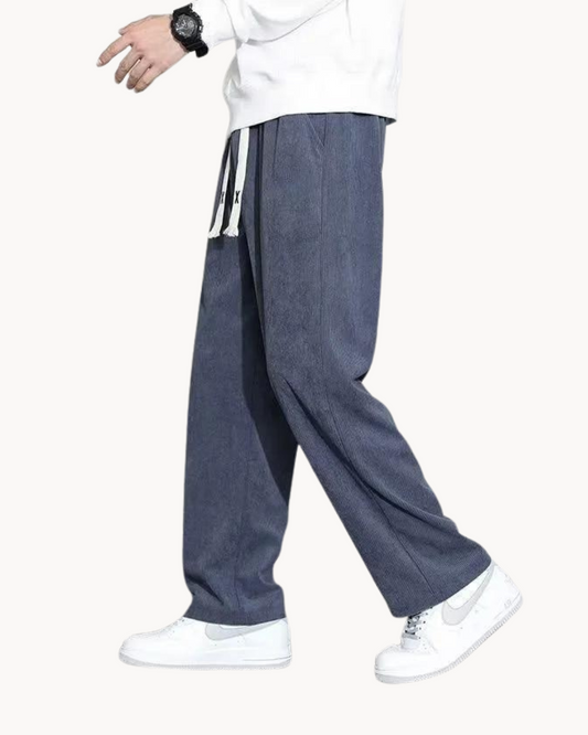 Classic relaxed corduroy everyday trousers for men -1
