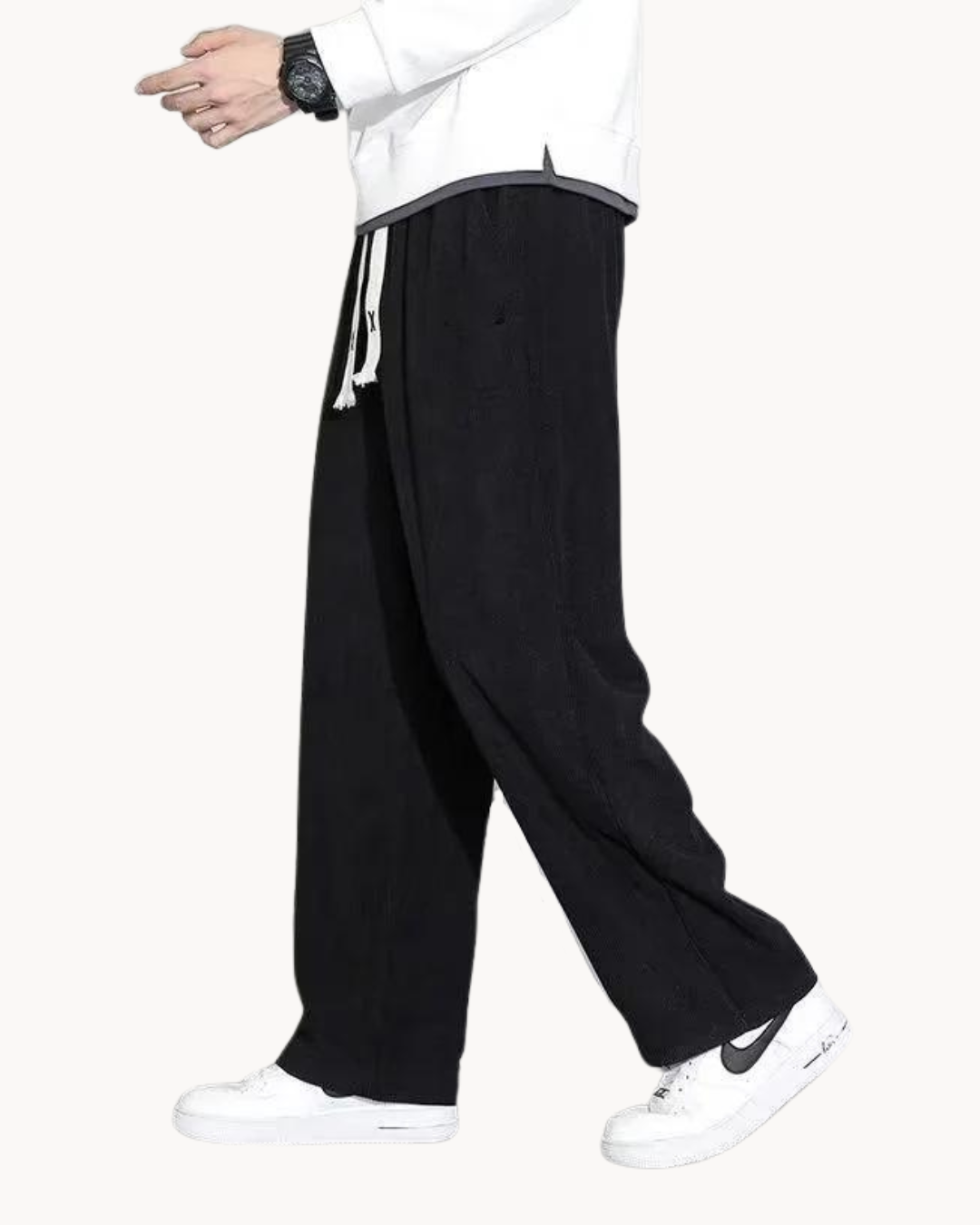 Classic relaxed corduroy everyday trousers for men -7