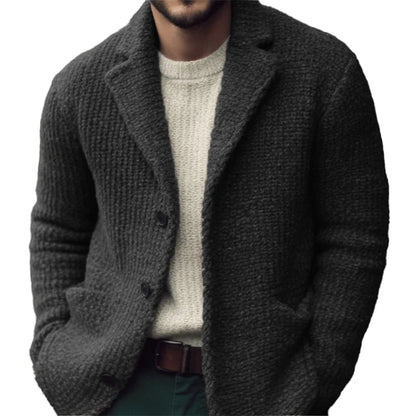 Regular-fit cardigan buttons jacket for men | Derek -2