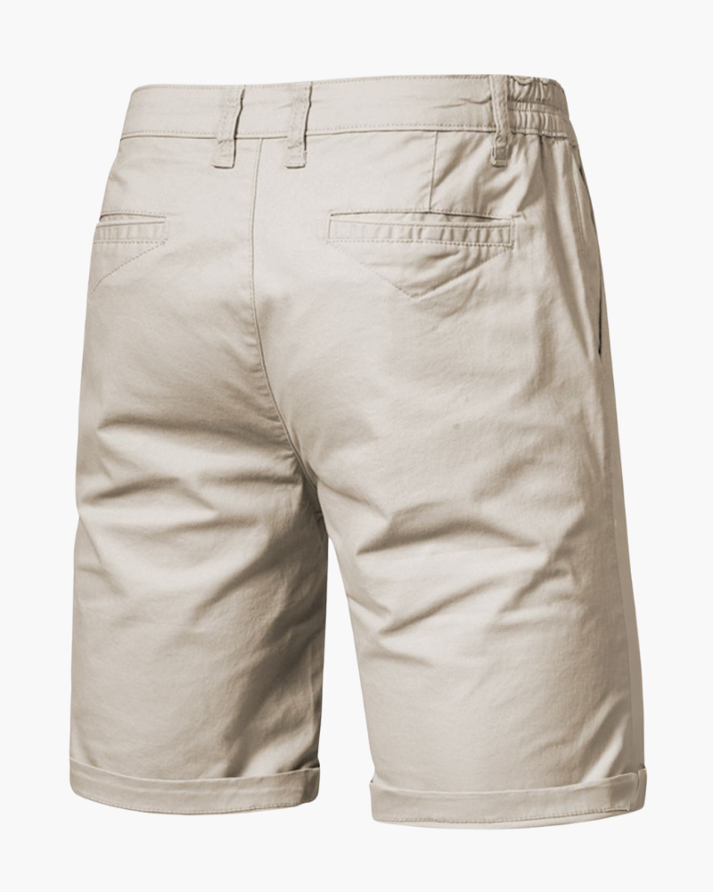 Cotton chino shorts for men -3