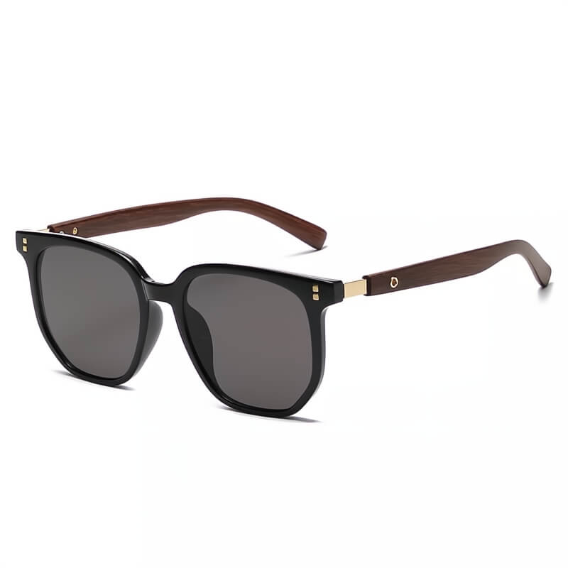 Wood-frame tinted sunglasses for men | Solvik -5