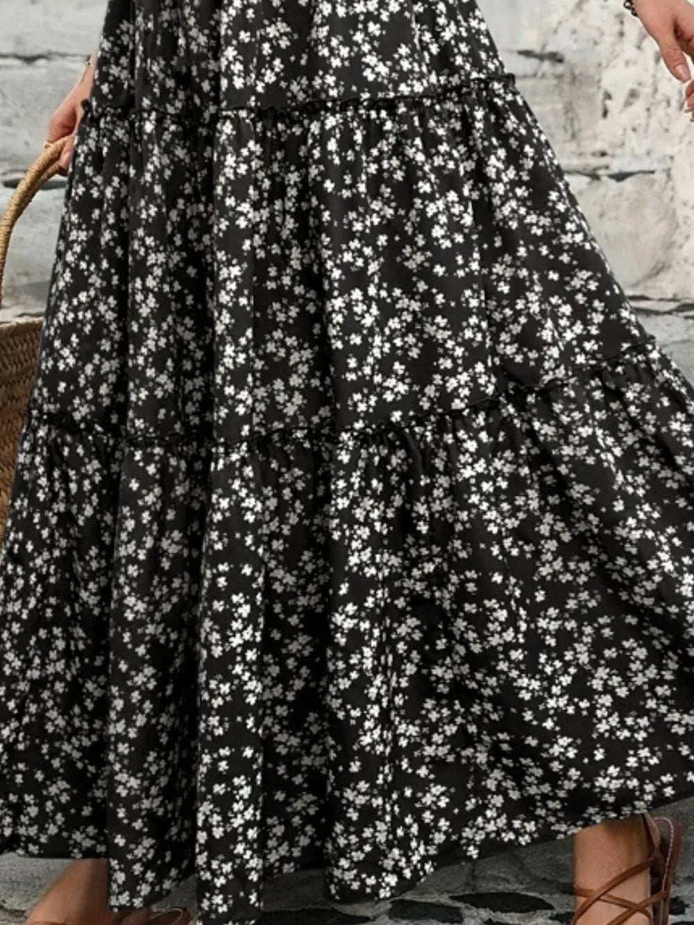 Tiered floral summer maxi for women -5