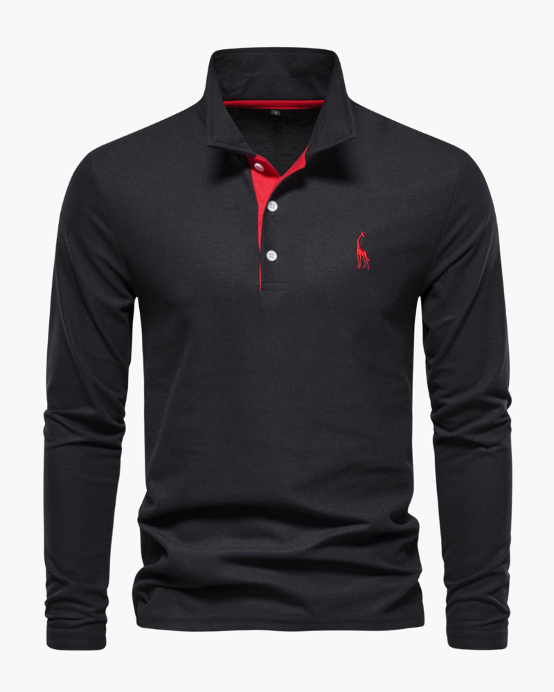 Long sleeve polo shirt for men -6