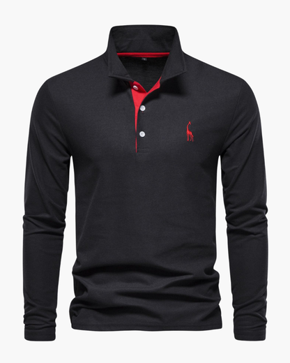 Long sleeve polo shirt for men -6