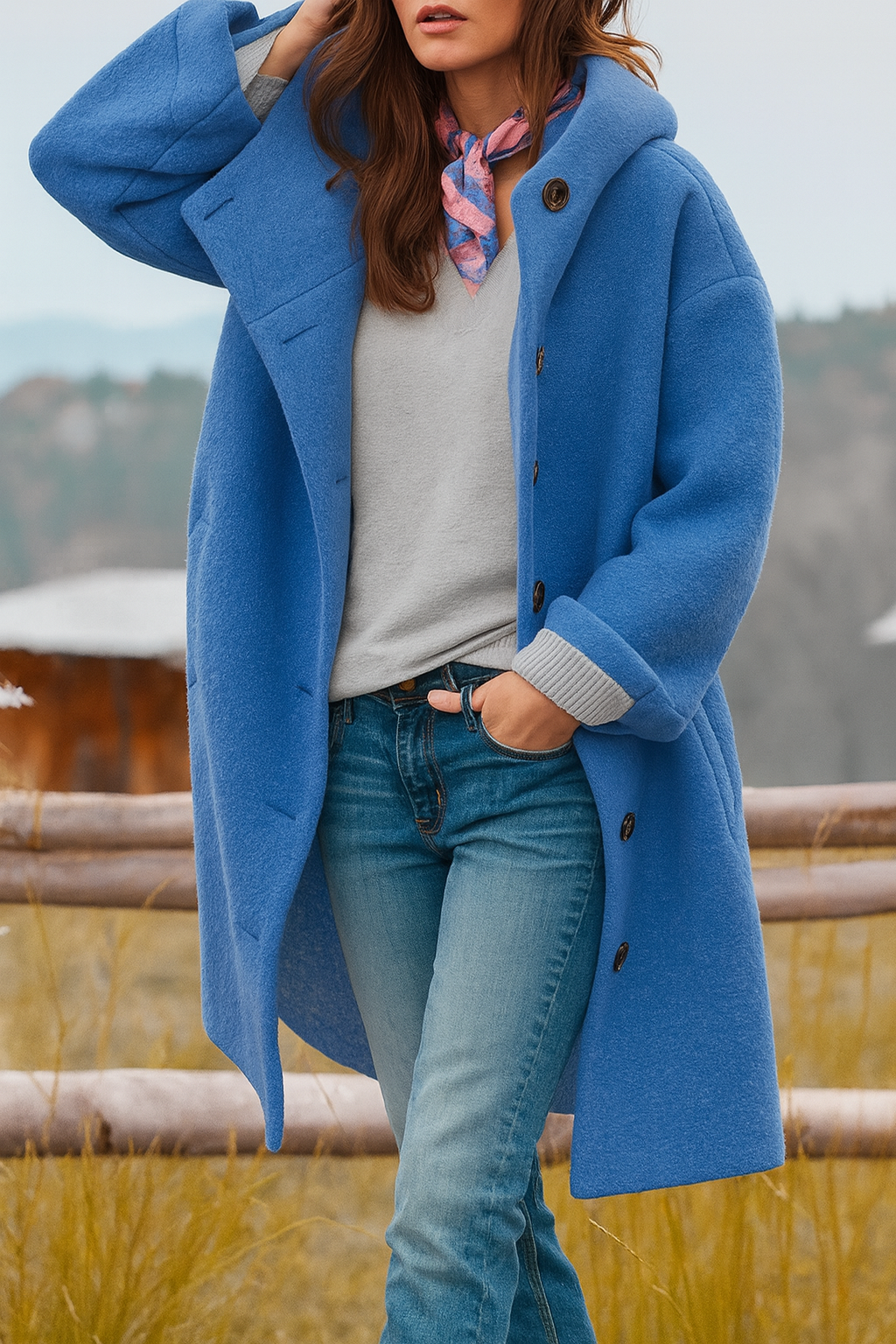 Coat casual elegant for women | Mi-Cuisse -4