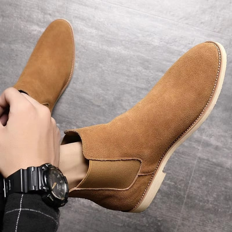 Chelsea ankle boots for men | Suede Leather -7