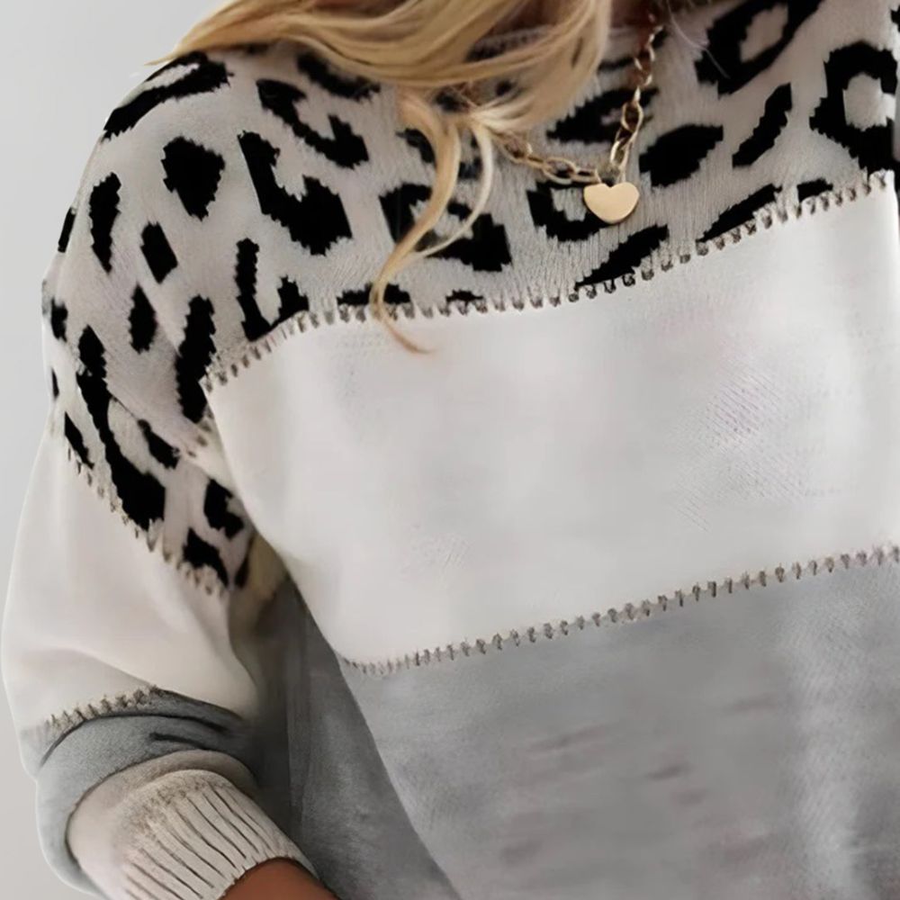 Chic audacieux jumper for women | Motif Léopard -2
